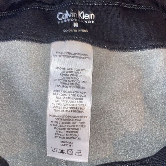 Calvin Klein Performance Sz Med Gray Black Tie Waist Lounge Comfort Sweatpants - Picture 4 of 4